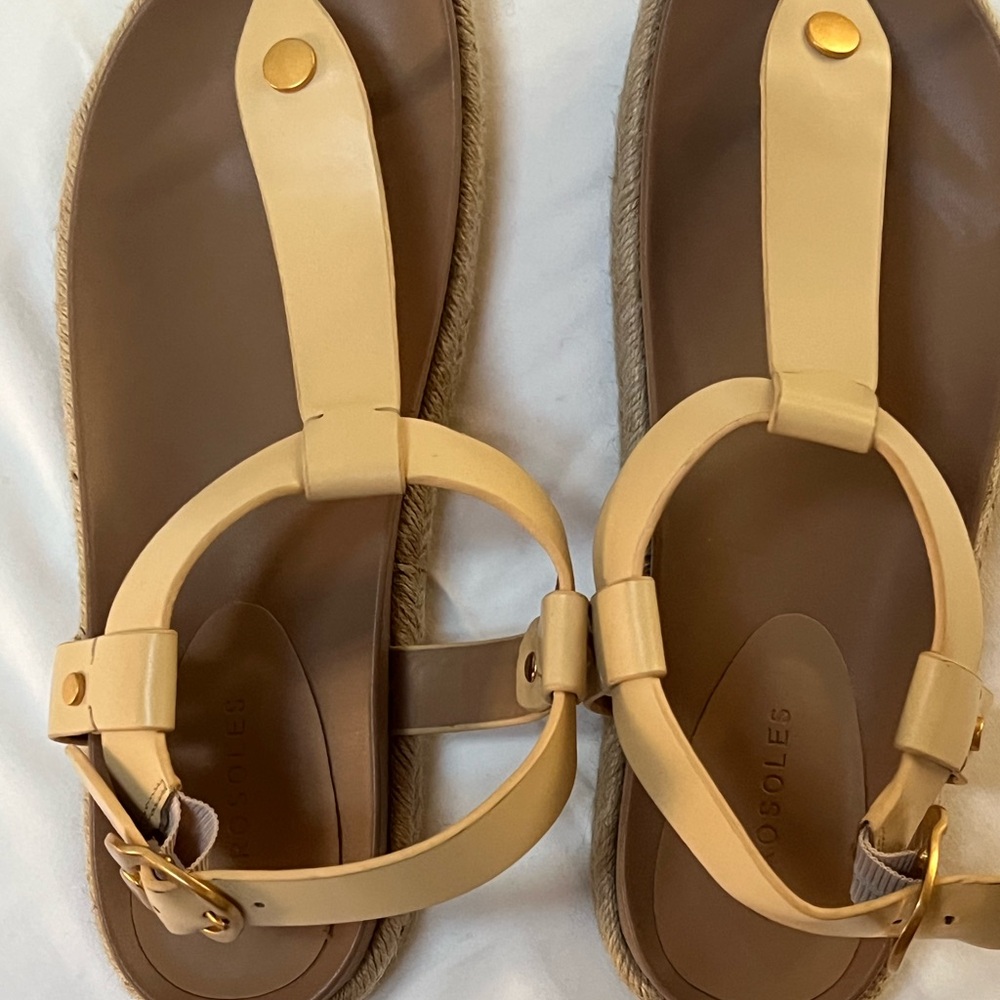 Tan Leather Sandals by Aerosoles